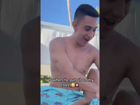 My Boyfriend Putting Sunscreen on my Back VS My Chest😂
