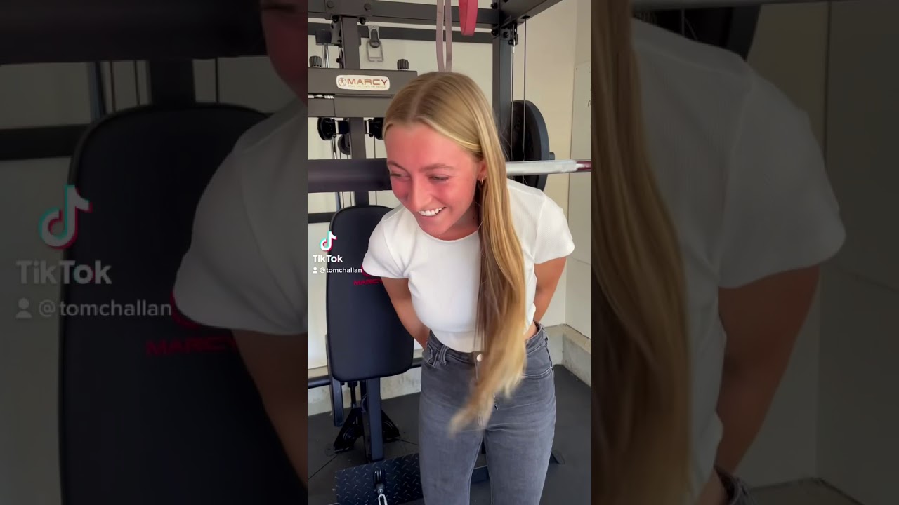 My daughter split her pants working out!