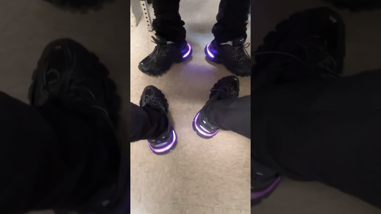 My Experience Wearing Balenciaga Track LED Shoes: Review 👀🔥 #sneakerhead #balenciaga #shorts