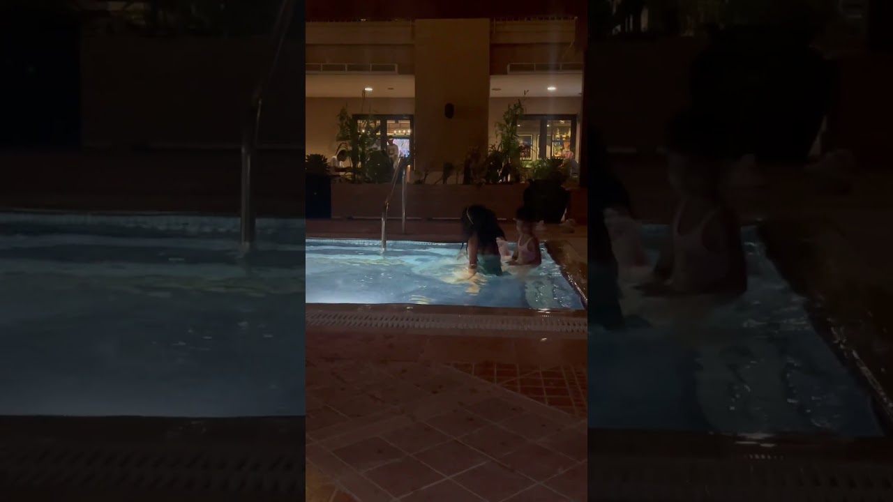 My girls #pooltime #pearl #dohaqatar