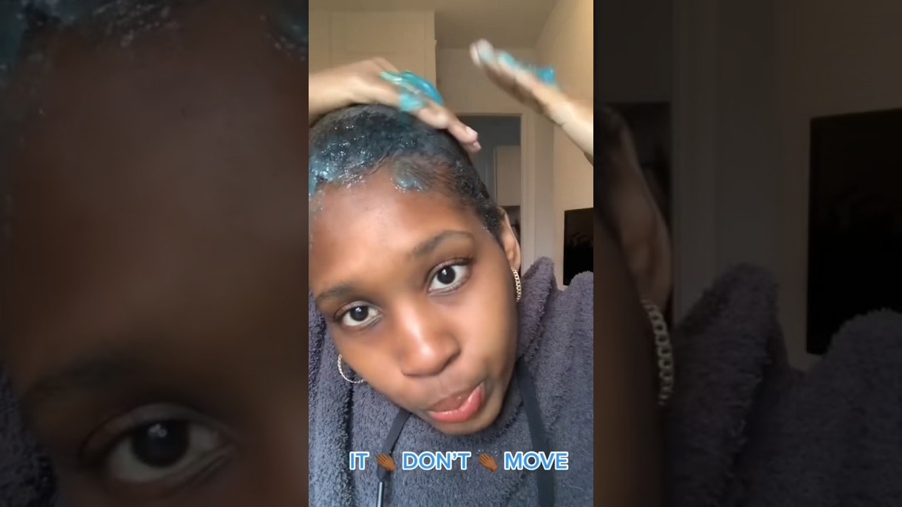 MY HAIR IT DON’T MOVE! 👏🏾 GORILLA GLUE GIRL (ECO GEL)💙💙- TIFFANI D #shorts