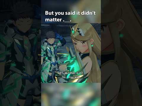 Mythra calls Rex a jerk (Xenoblade 2 Edit) #xenobladechronicles2 #pyra #mythra #shorts