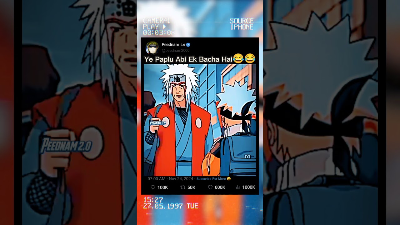 Naruto And Jiraiya Funny Moment 😂😂 #peednam #naruto #anime #narutouzumaki #jiraiya