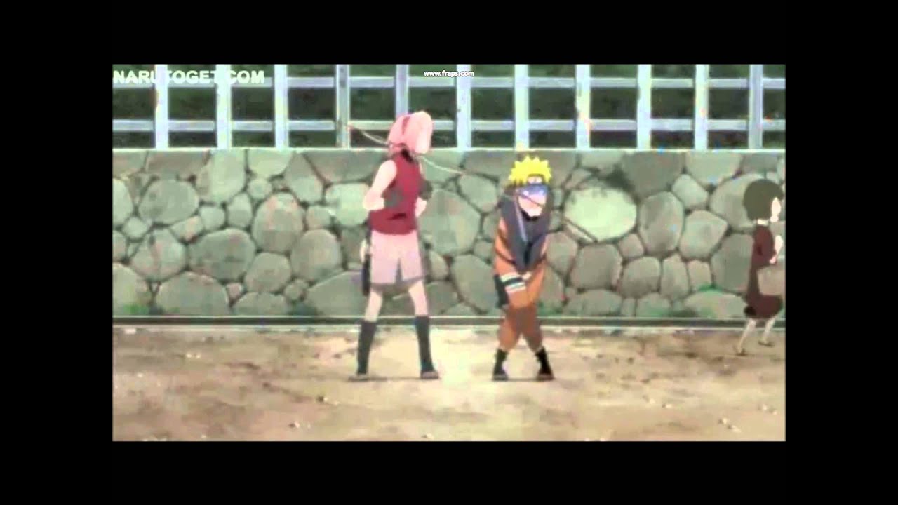 Naruto gets hit in the balls