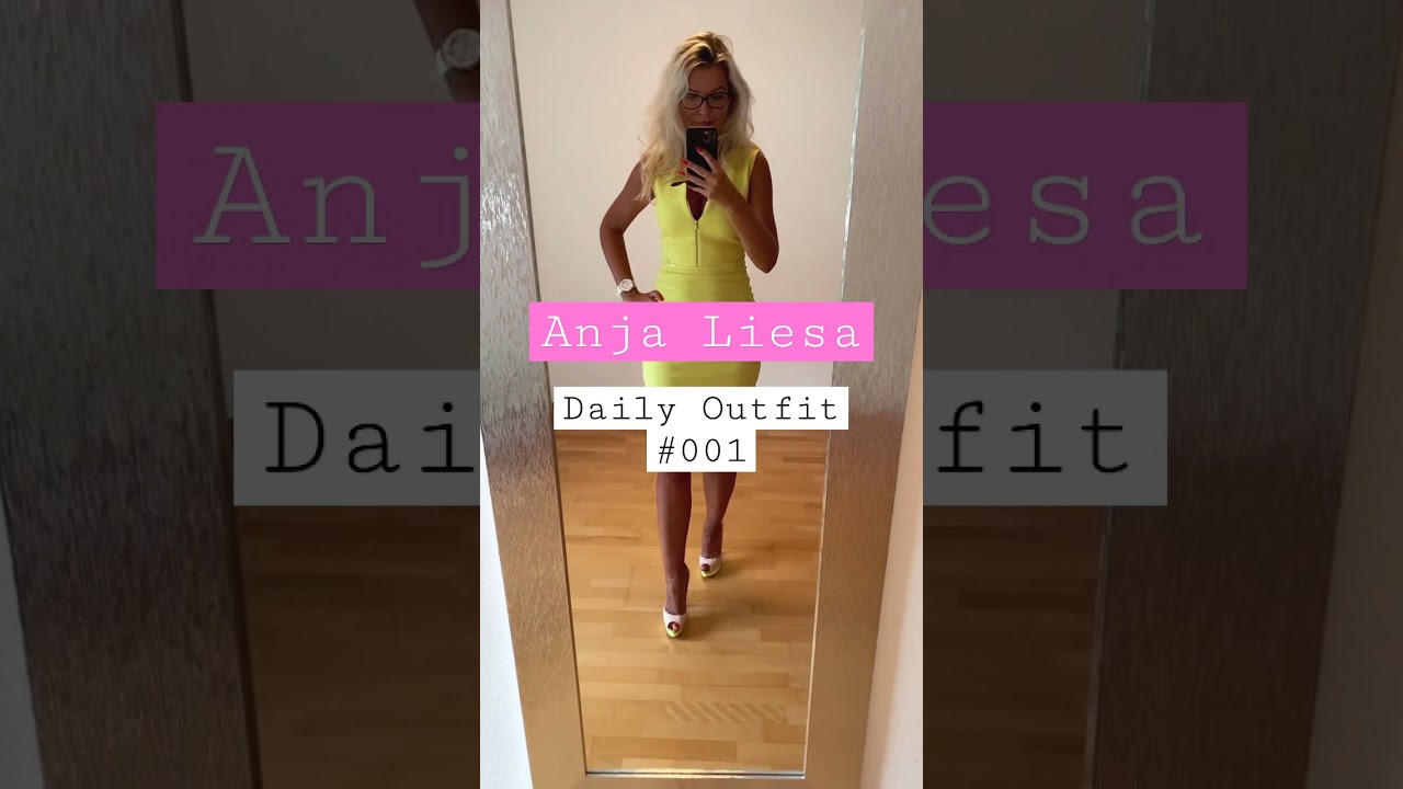 NEON DRESS & LOUBOUTIN LADY PEEP - Daily Outfit with Anja Liesa 001