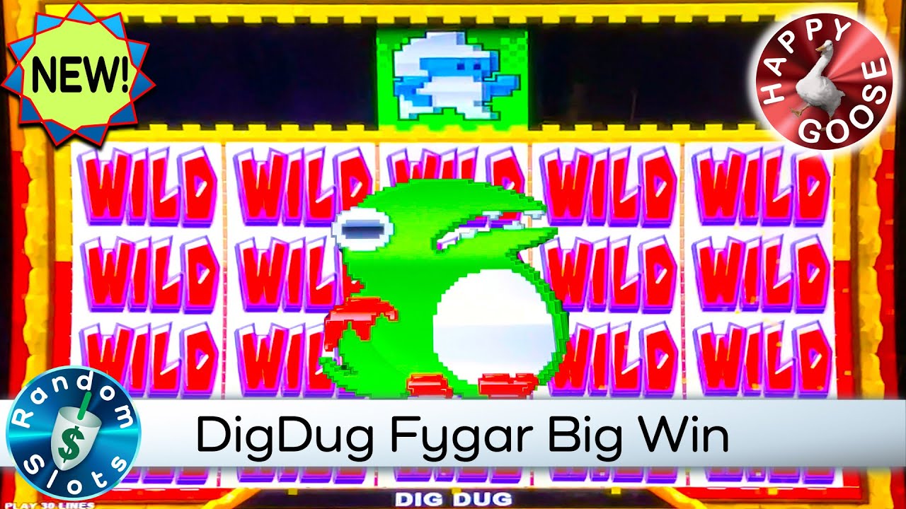 😄New⭐️ DigDug Fygar Slot Slot Machine Big Win