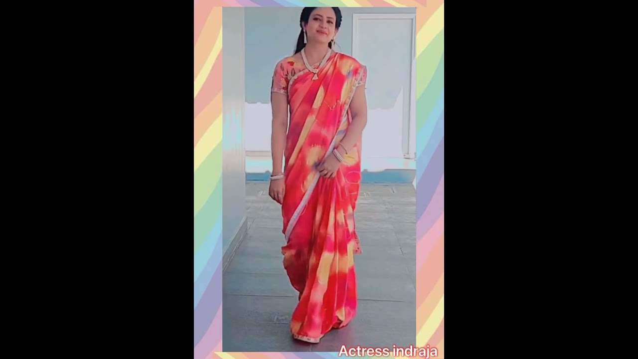 New saree trend || actress indraja