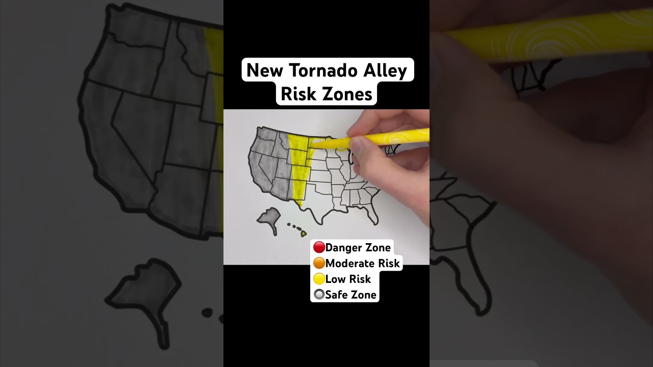 New Tornado Alley Risk Zones #usa #unitedstates #map #geography #states