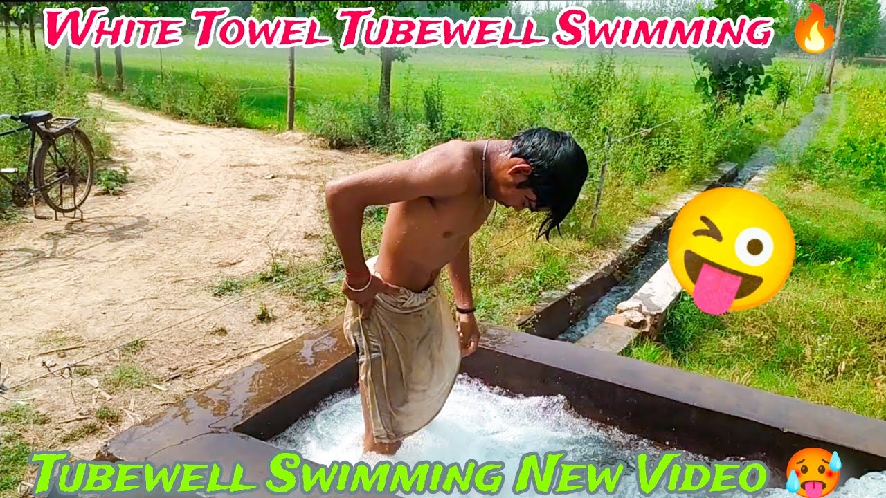 New tubewell swimming hot vlog | village boy swimming | tubewell bathing
