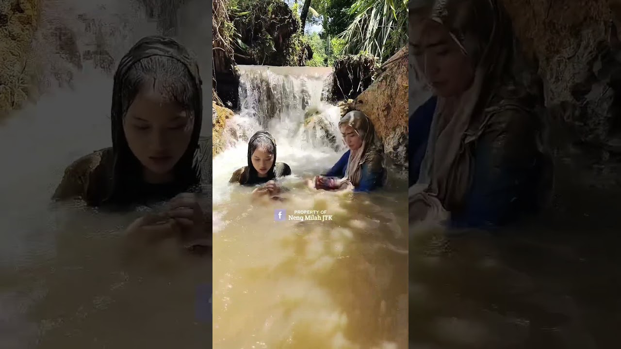 Ngintip gadis desa mandi di sungai #jampangturunankidul #sawah #gadisdesa #pedesaan