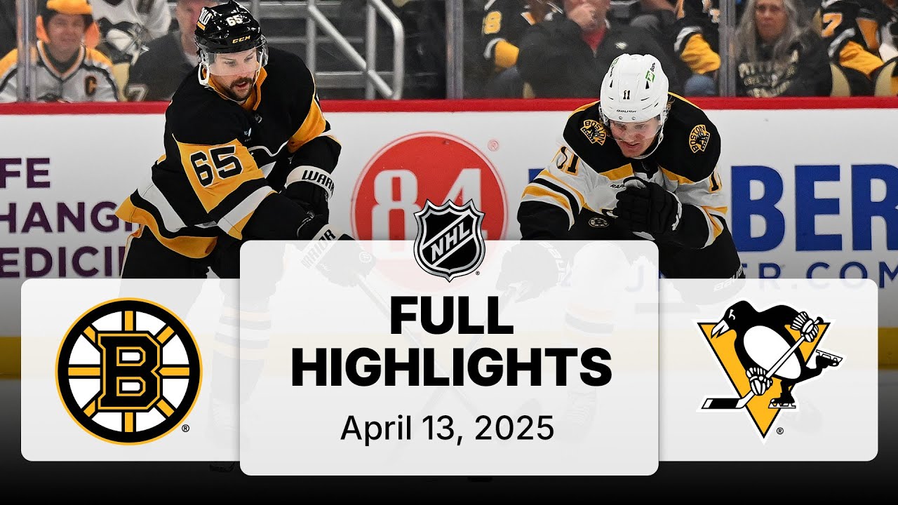 NHL Highlights | Bruins vs. Penguins - April 13, 2025