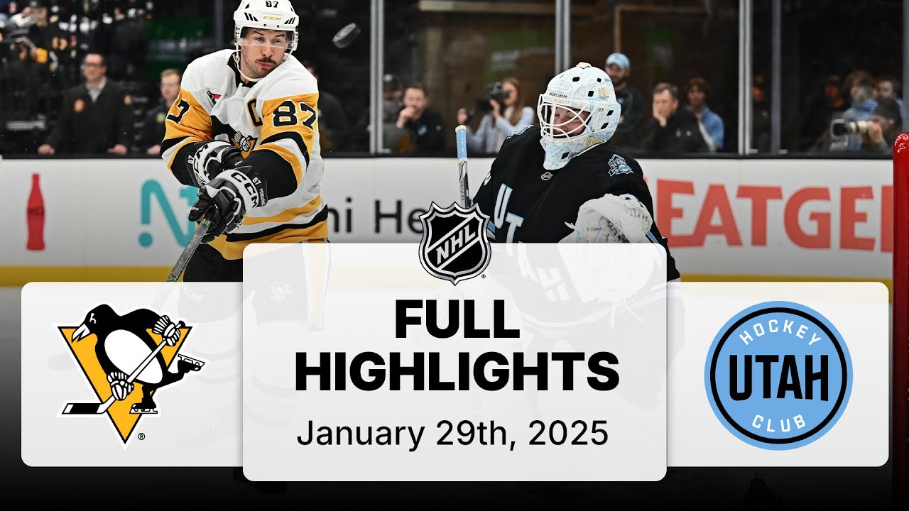 NHL Highlights | Penguins vs. Utah Hockey Club | January 29, 2025