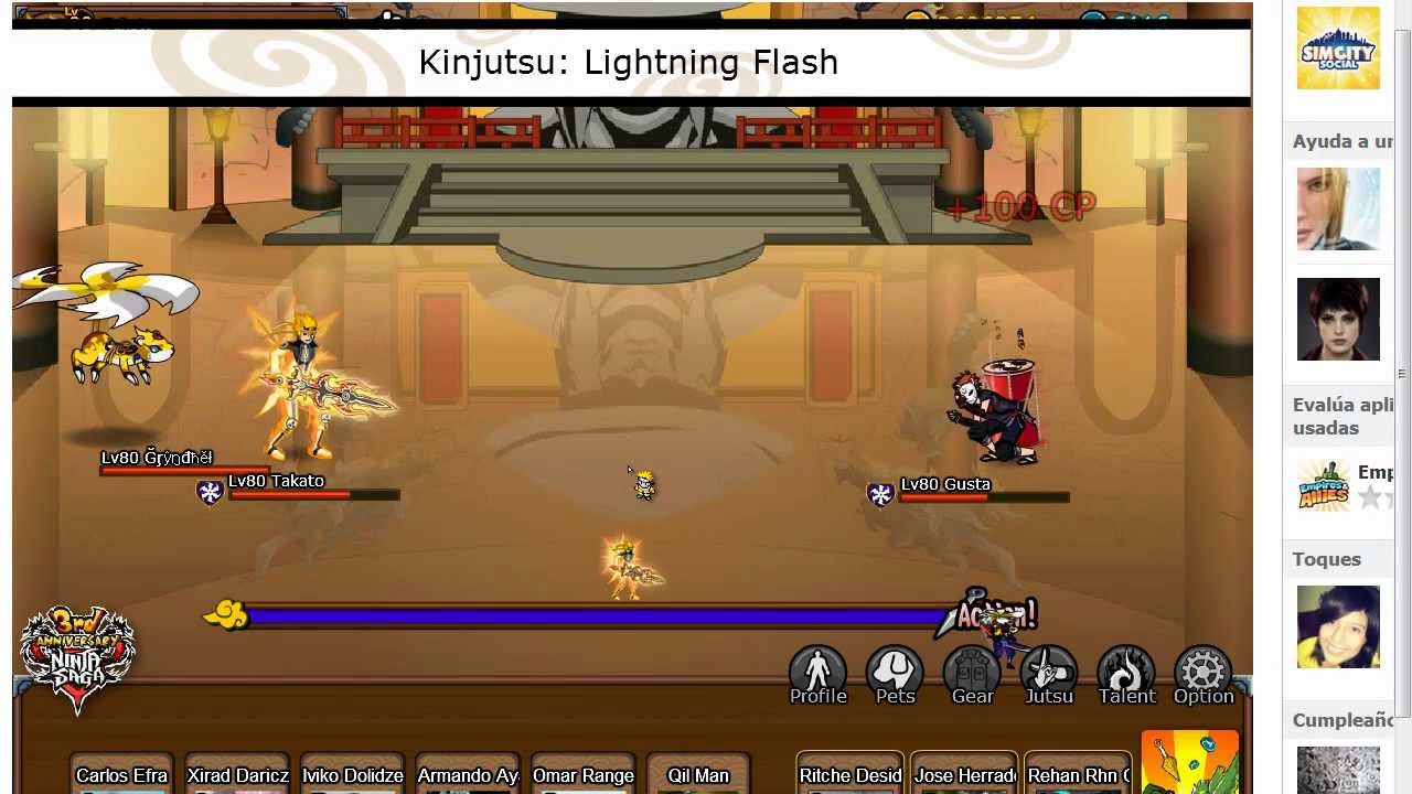 Ninja Saga 3rd Anniversary Legendary Kyubi Suit Rewards