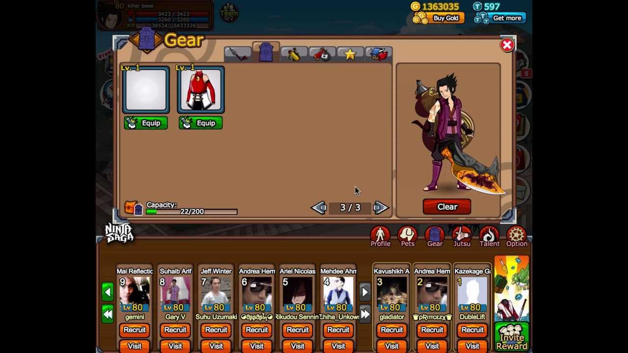 Ninja saga- SS 37 reward