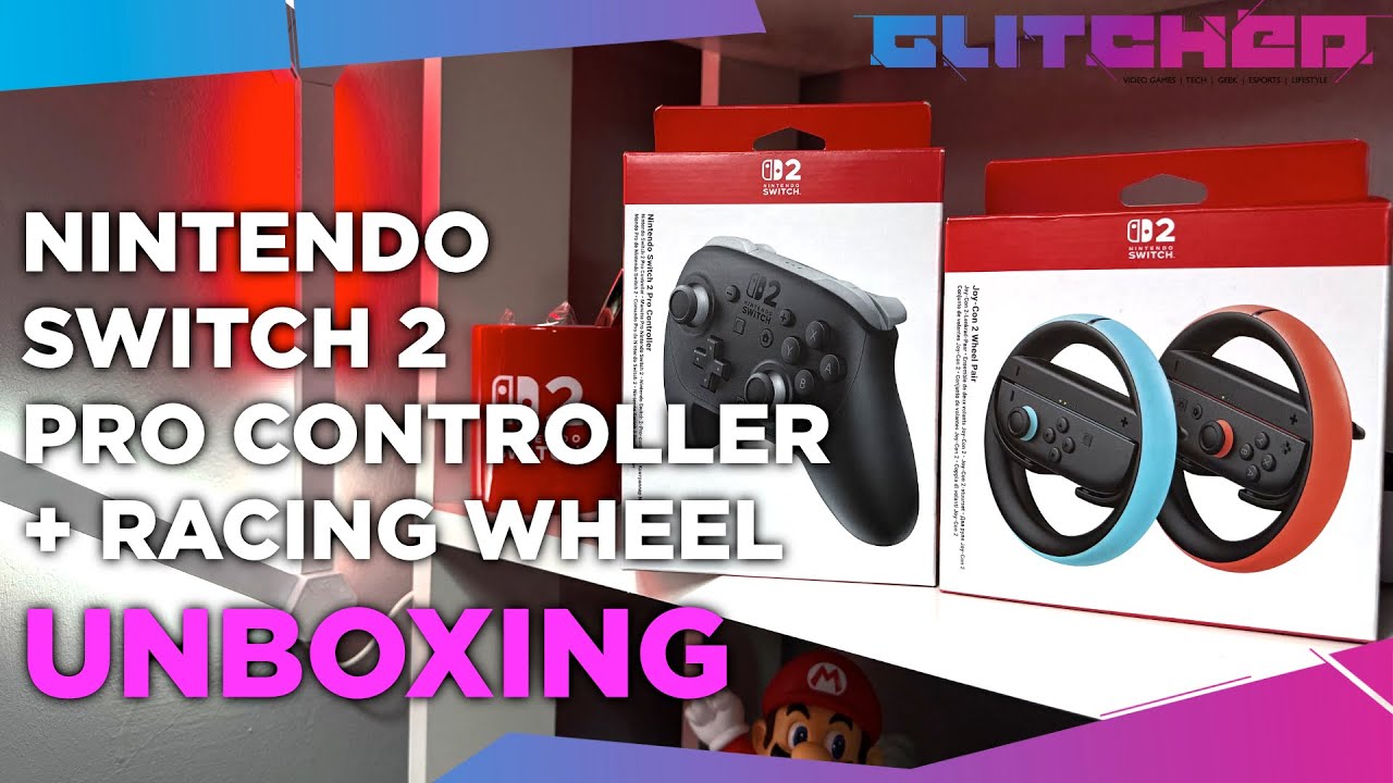 Nintendo Switch 2 Pro Controller + Racing Wheel Unboxing