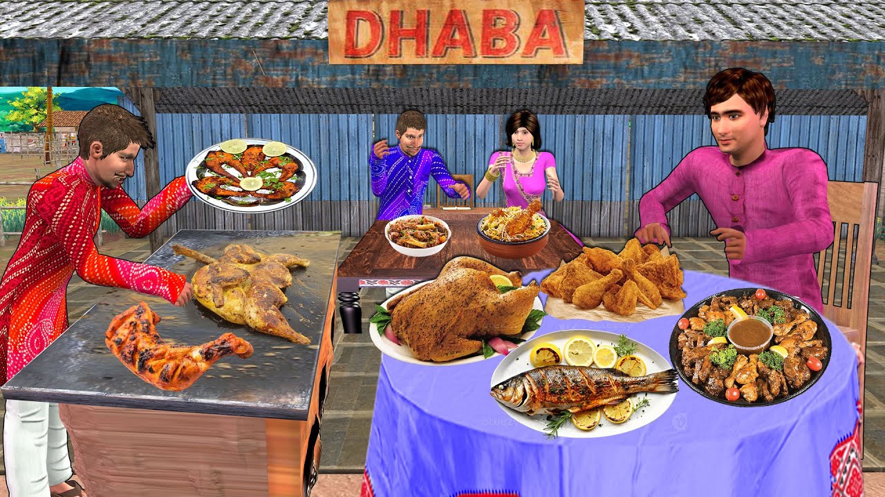 Non Veg Platter Eating Challenge Unlimited Non Veg Platter Street Food Hindi Kahani Moral Stories