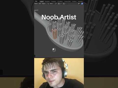 Noob vs Pro artist: creating tooth brush #blendertutorial #blender #blendercommunity #blender3d #b3d