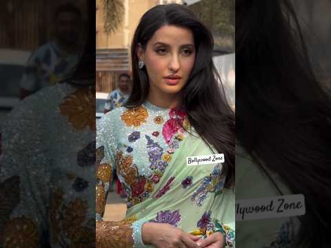 Noora Fateh In Saree Looking Hot #noorafatehi #sareelove #sareefashion #hotreel #bhabhi #aunty
