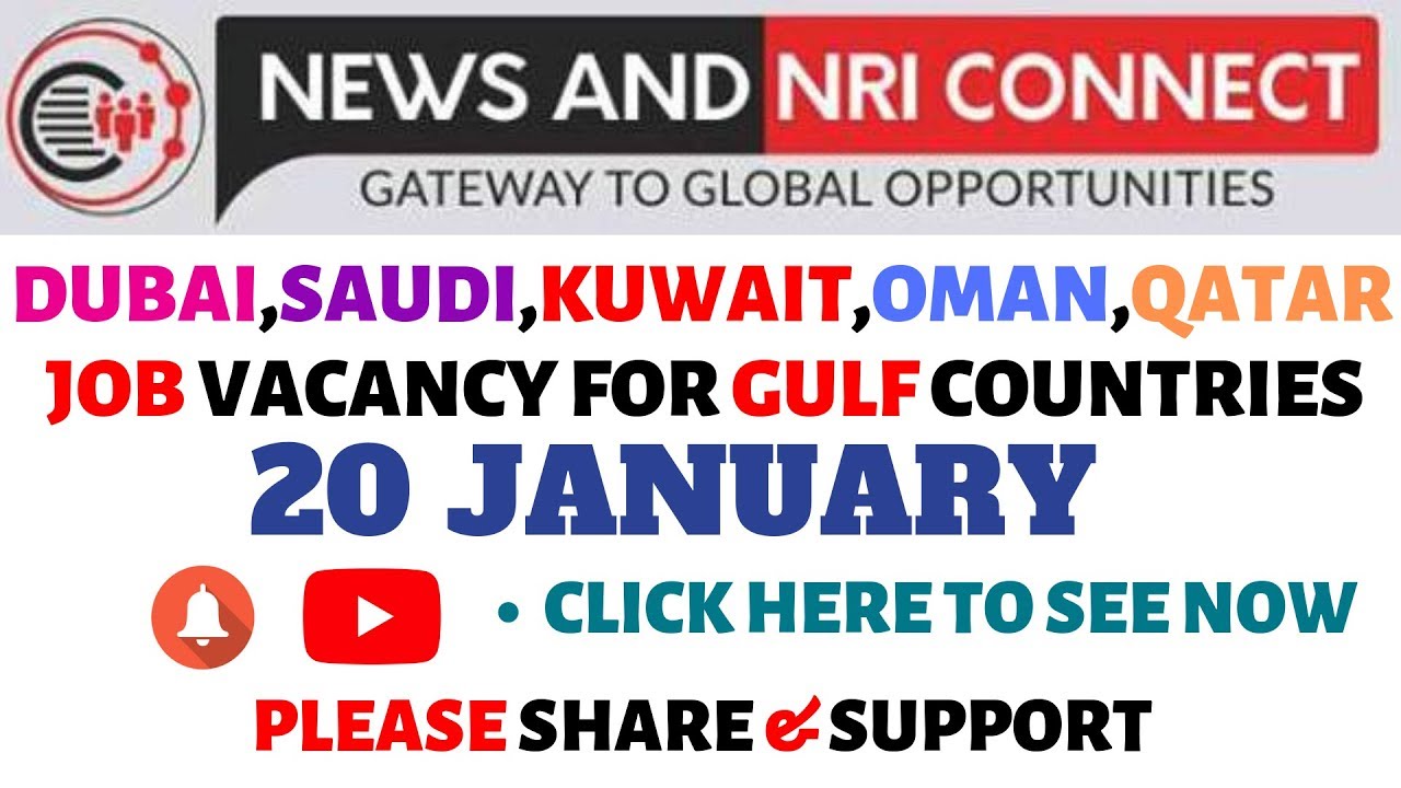 NRI Connect Epaper Mumbai Today - 20TH January 2019 - Abroad Job Vacancy