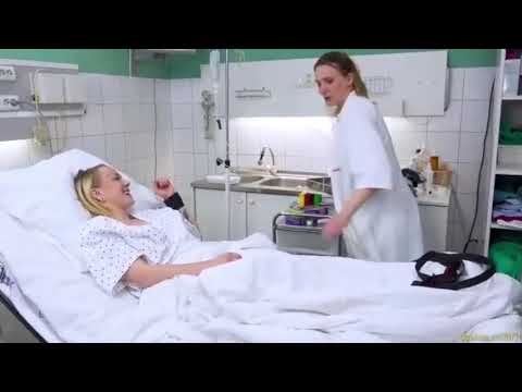Nurse tickling feet