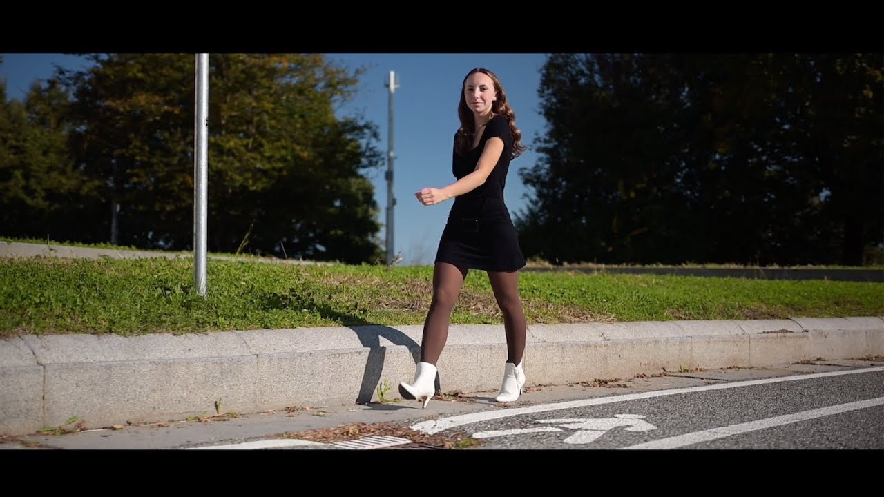 NYLON MODEL FILM : Pantyhose, Tights, Stockings, MiniDress, Ankle boots (4K)