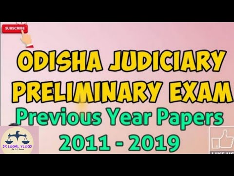 Odisha Judiciary Preliminary Exam | Previous Years Papers | 2011 to 2019 | OJS |
