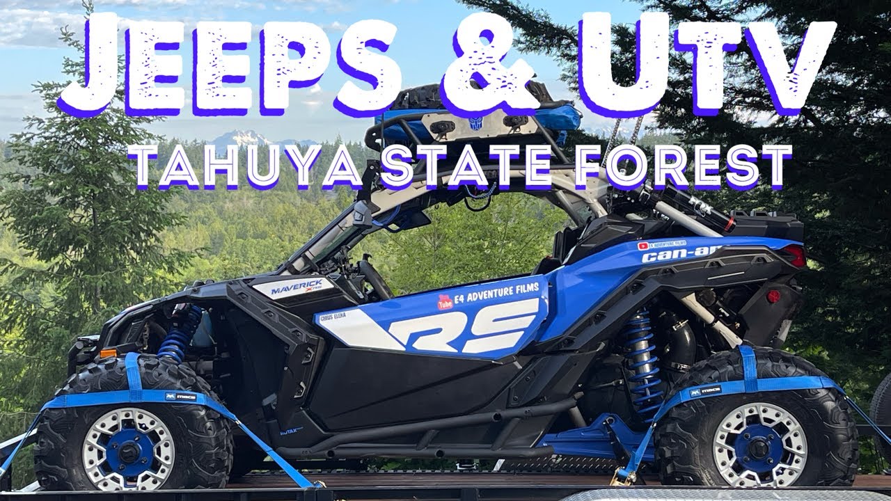Off Road in Tahuya State Forest with Jeeps & Can-Am Maverick X3 RS!🌲