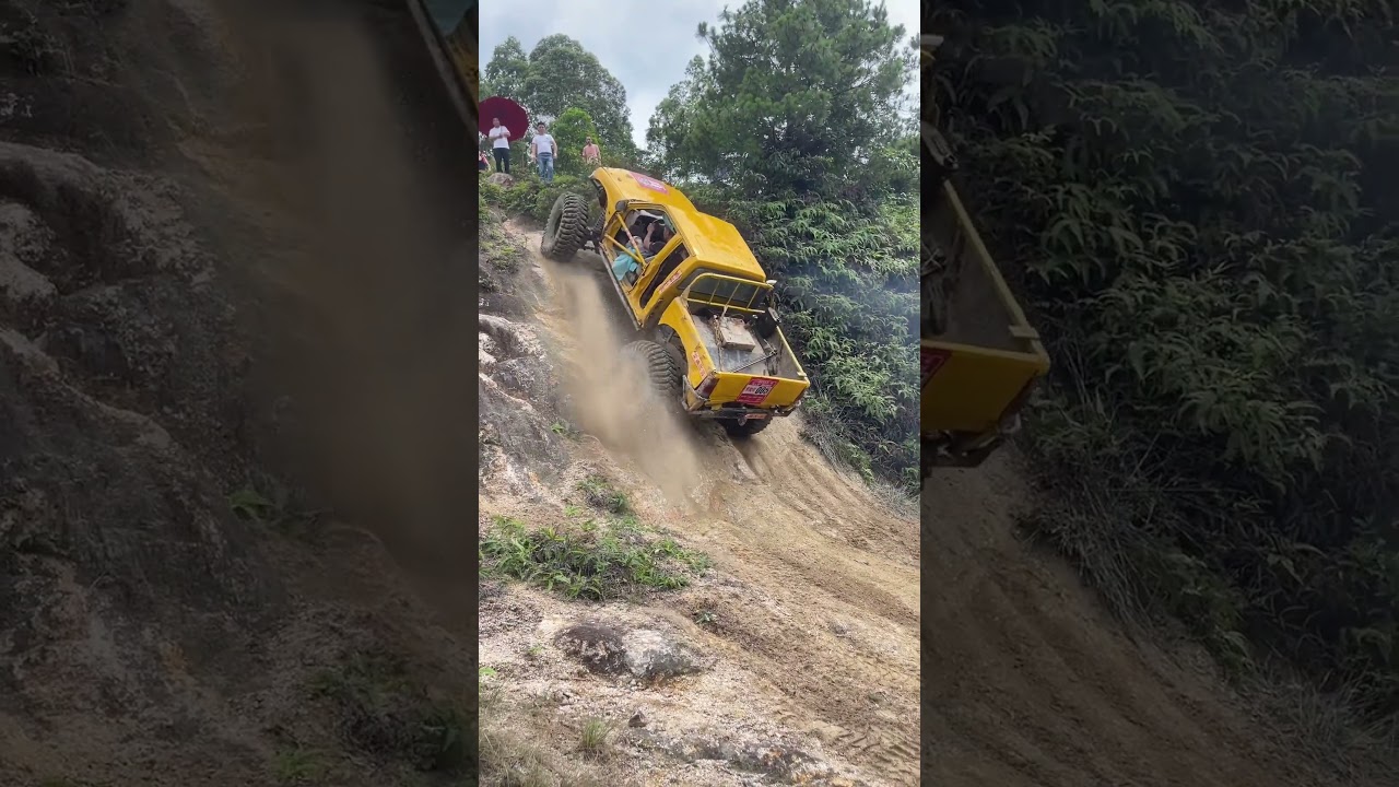Off road vehicle climbing  #jeep #car #offroad