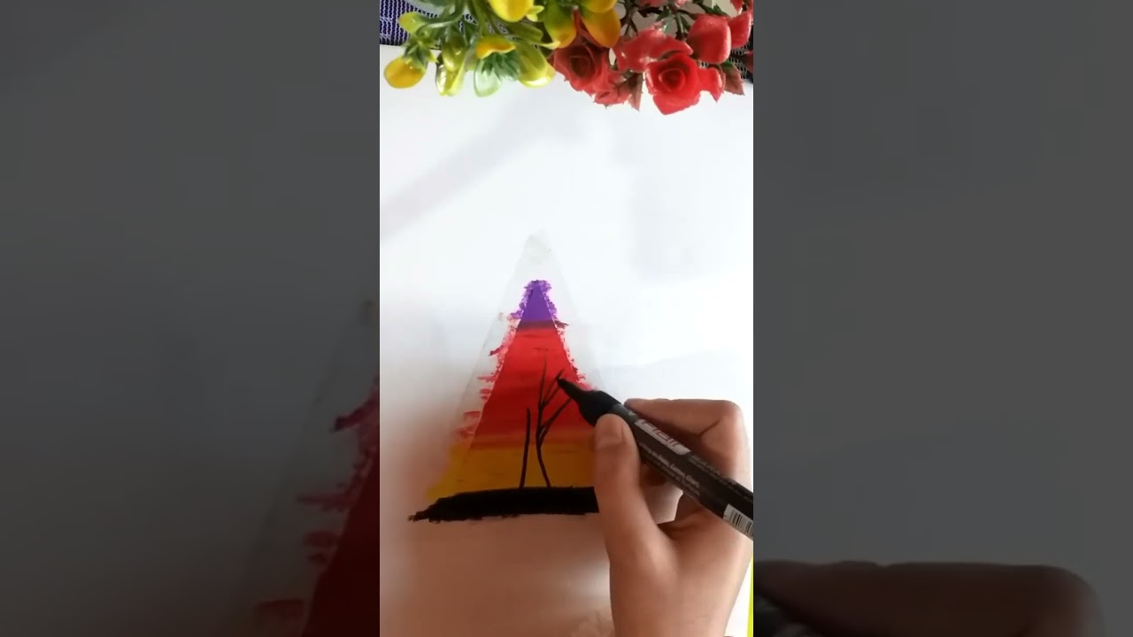 Oil pastel painting #shorts #beginnersart #viral
