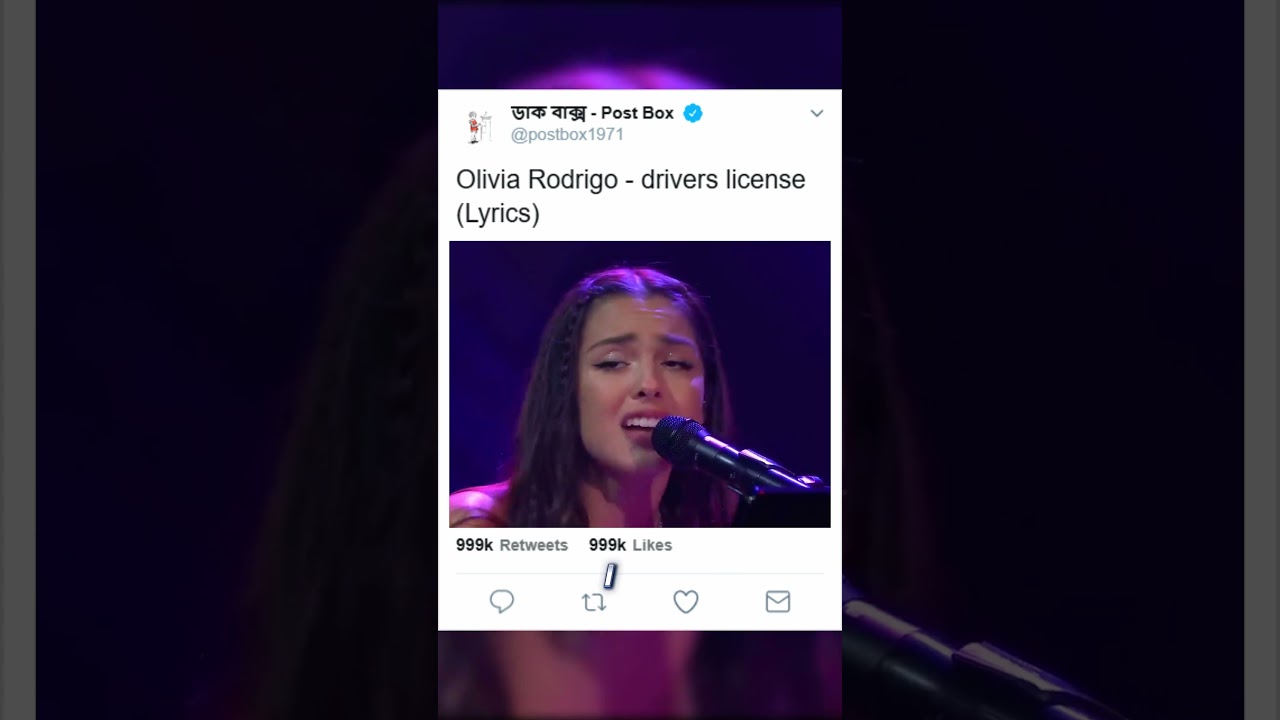 Olivia Rodrigo - drivers license (Lyrics) #oliviarodrigo #driverslicense #pop #lyrics #shorts