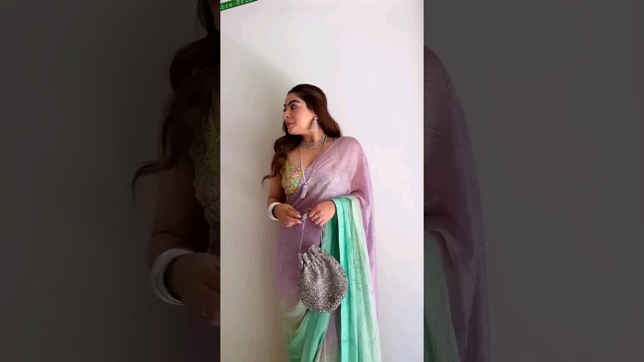 Ombre Print Partywear Art Silk Saree #fashion #sari #sareefashion #sareedesign #weddingsaree #trend