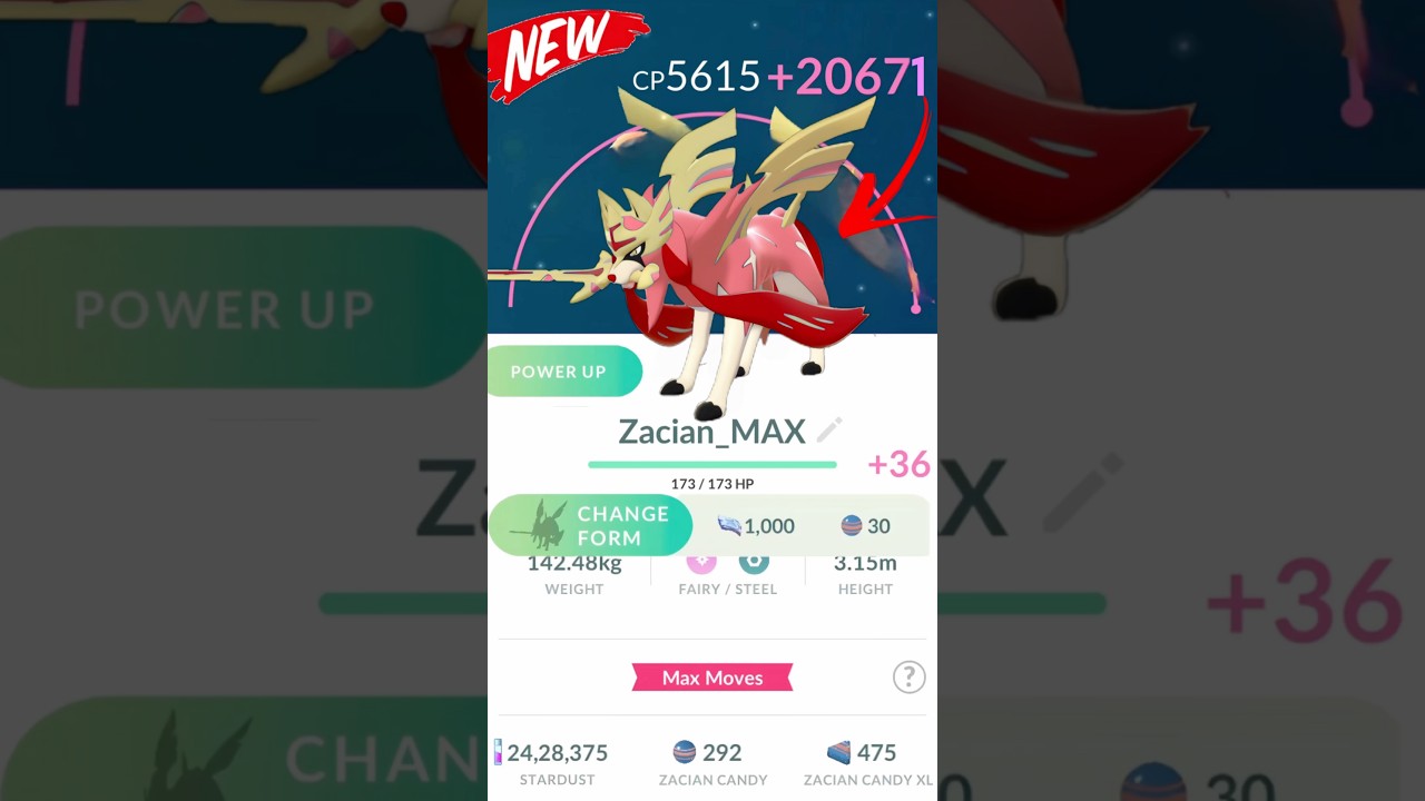 OMG😲 Got 5600 CP Crown Legendary in #pokémongo