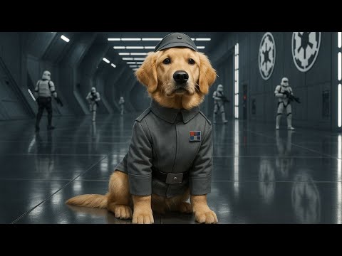 One Hour Of Calming Music for Dogs - Golden Retriever in Star Wars World