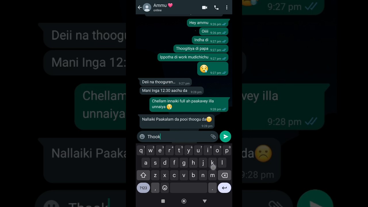 Only long distance can feel ❤️ | lovers chat | WhatsApp chat tamil