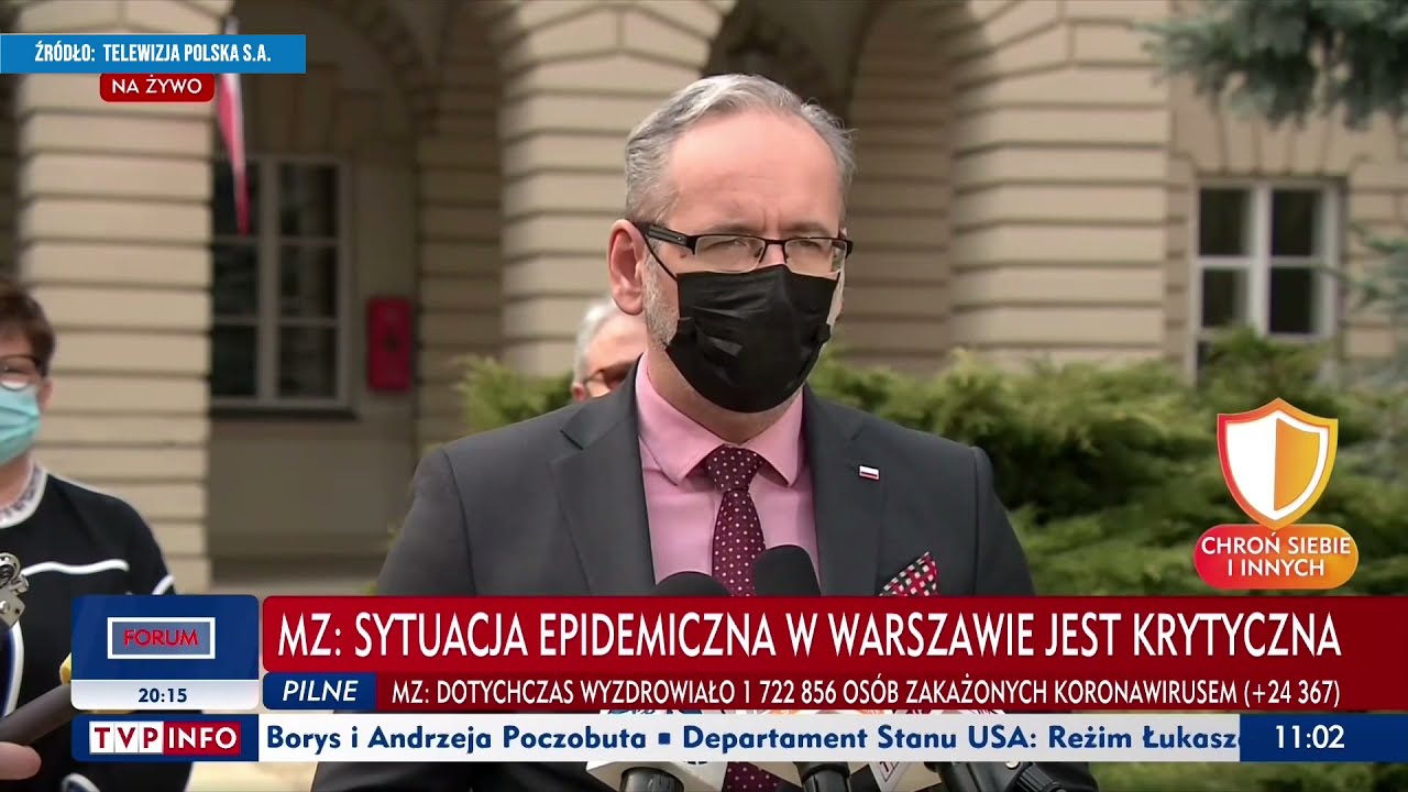 Padł rekord zakażeń - konferencja prasowa ministra zdrowia Adama Niedzielskiego, 26.03.2021