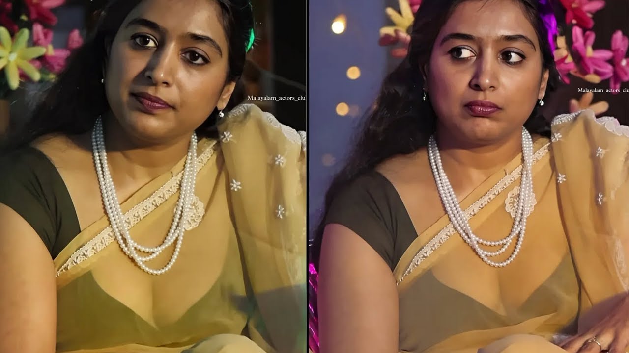 Padmapriya New Saree Look
