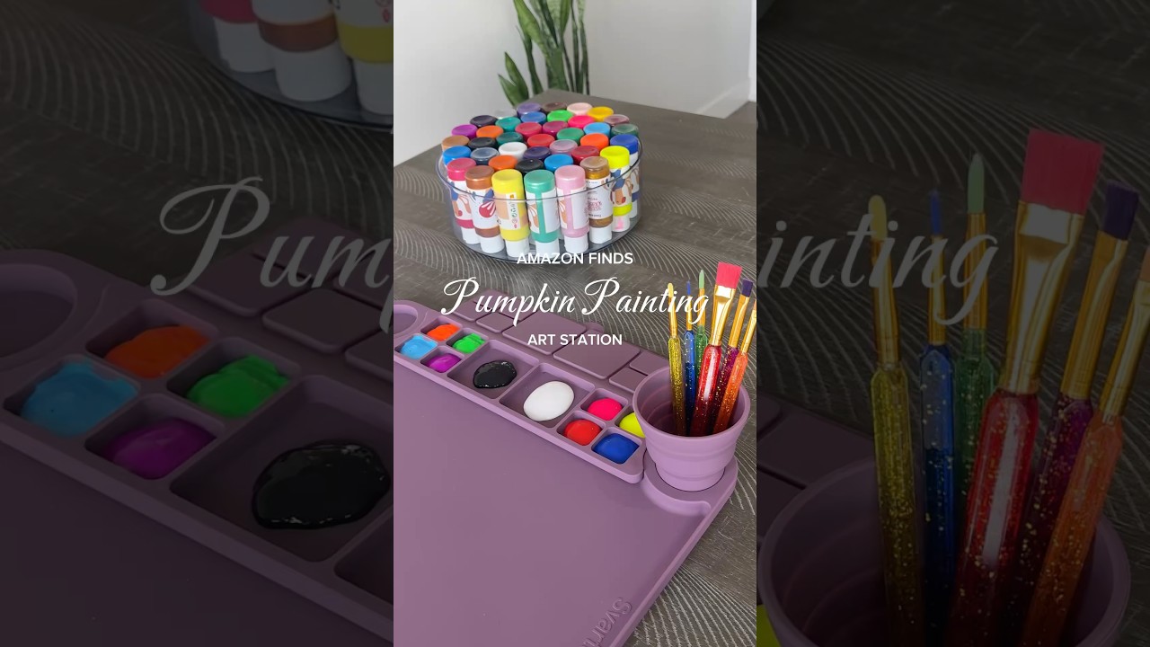 Painting Pumpkins Art Station Restock 🎨🎃 #pumpkinpainting #pumpkinpaintingideas #amazonfinds