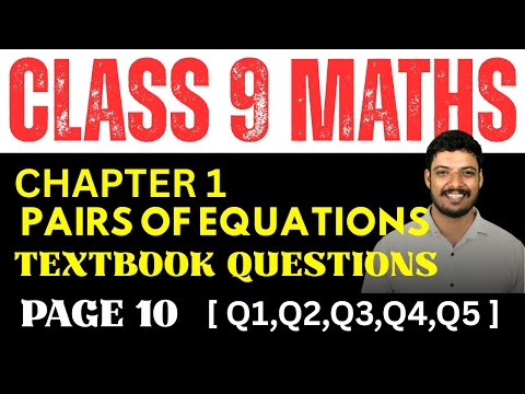 Pairs of equations | Class 9 Maths Chapter 1 Textbook Questions and Answers