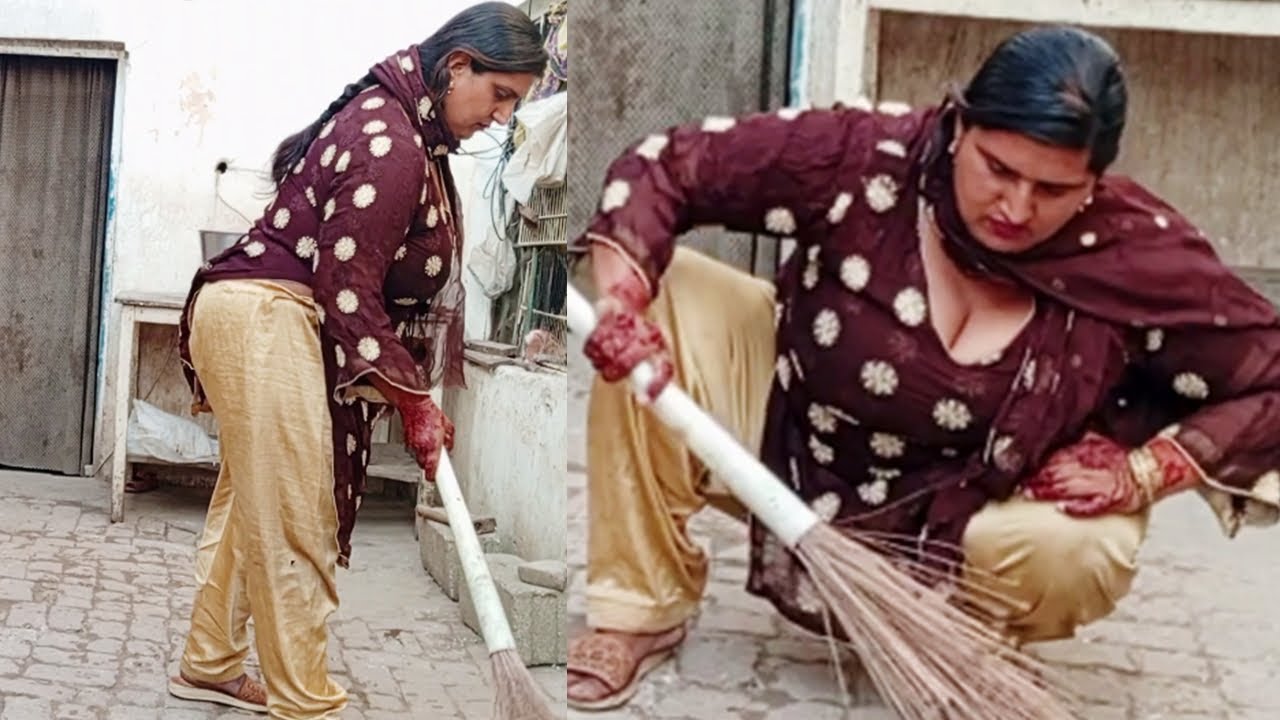 Pakistani Desi Beautiful Hot Cleaning Vlog Pak Village Life Village Woman Daily Routine