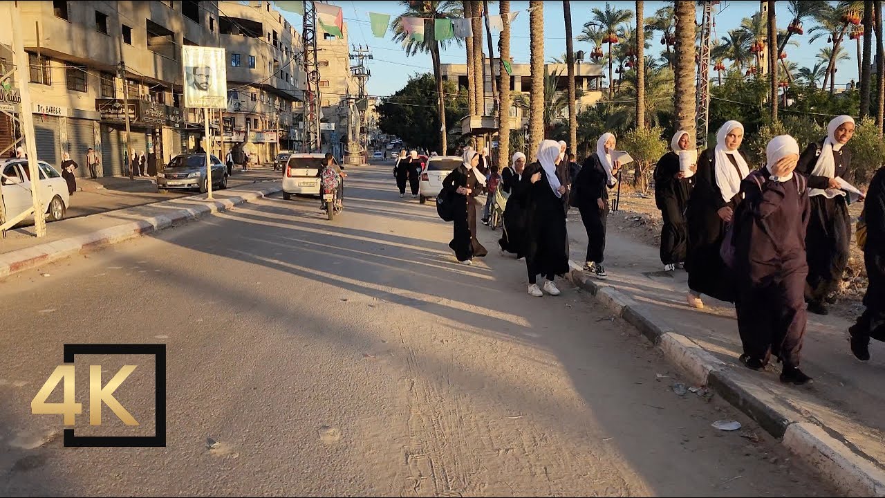 Palestine 🇵🇸 Gaza Strip Walking Tour 4K | قطاع غزة