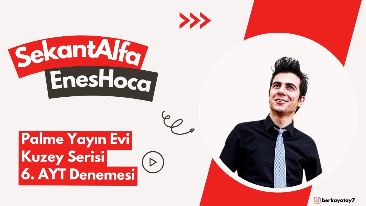 Palme Yayınevi AYT Kuzey Serisi 6. Deneme Çözümleri