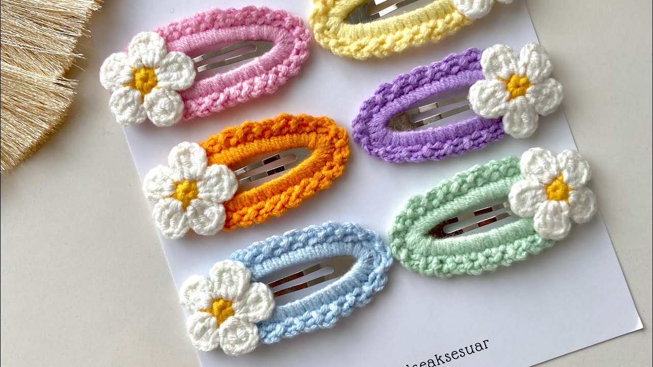Papatya çıtçıt toka yapımı/ daisy buckle/ hairclips