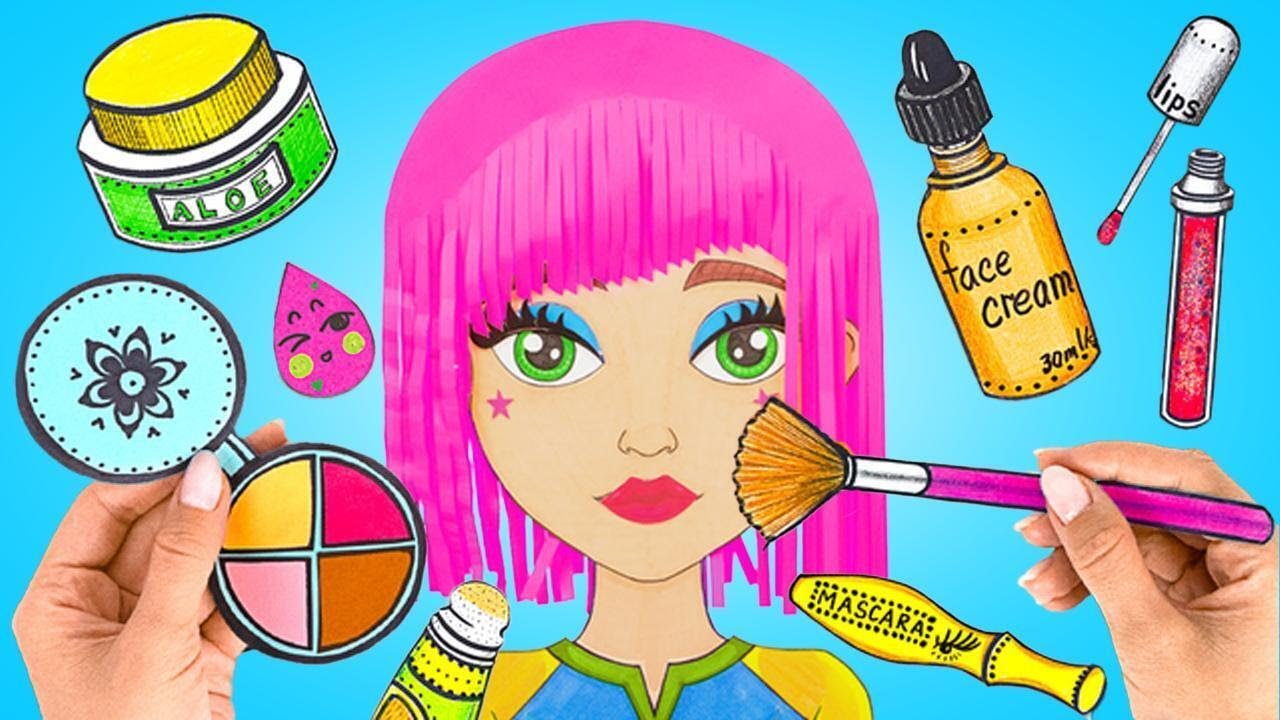 Paper Doll Hair and Makeup Transformation | Handmade Beauty
