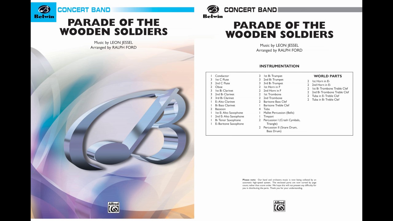Parade of the Wooden Soldiers, arr. Ralph Ford – Score & Sound