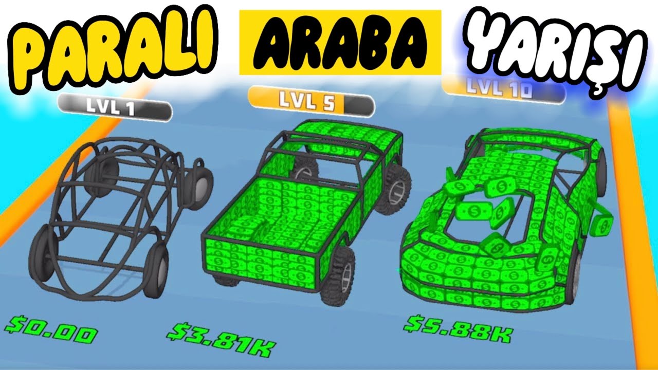 PARALI ARABA YARIŞ OYUNU . ARABA SÜREREK PARALARI TOPLA - (MONEY CAR) ALL LEVELS GAMEPLAY