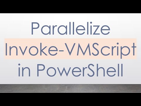 Parallelize Invoke-VMScript in PowerShell