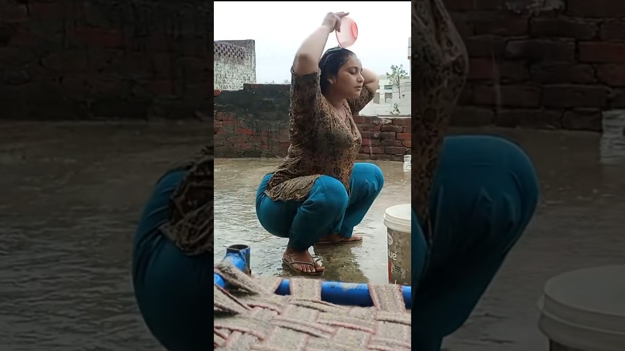 part 1Daily Vlog | Desi Girl Bathing In Bathroom | Pakistani desi Hot Girl New Vlog  #vlog #vloging