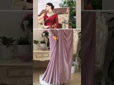 Party Wear Saree For Healthy Girl #trending #saree #partywear #shorts #sareefashion