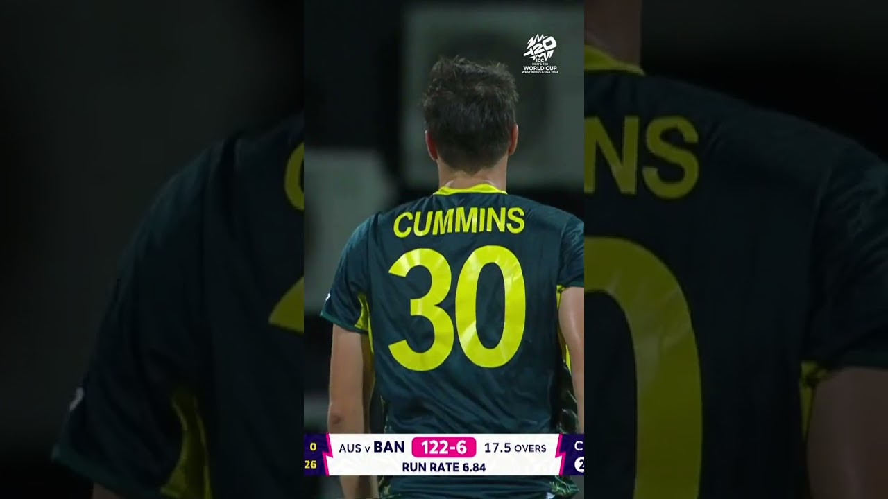 Pat Cummins claims rare #T20WorldCup hat-trick 🔥 #cricket #cricketshorts #ytshorts