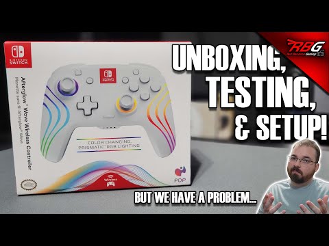 PDP Afterglow Wave Wireless Controller for Nintendo Switch - Unboxing, Testing, & Setup